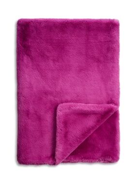 Aqua Double Sided Rex Rabbit Faux Fur Throw 50X70 raspberry 197900259307